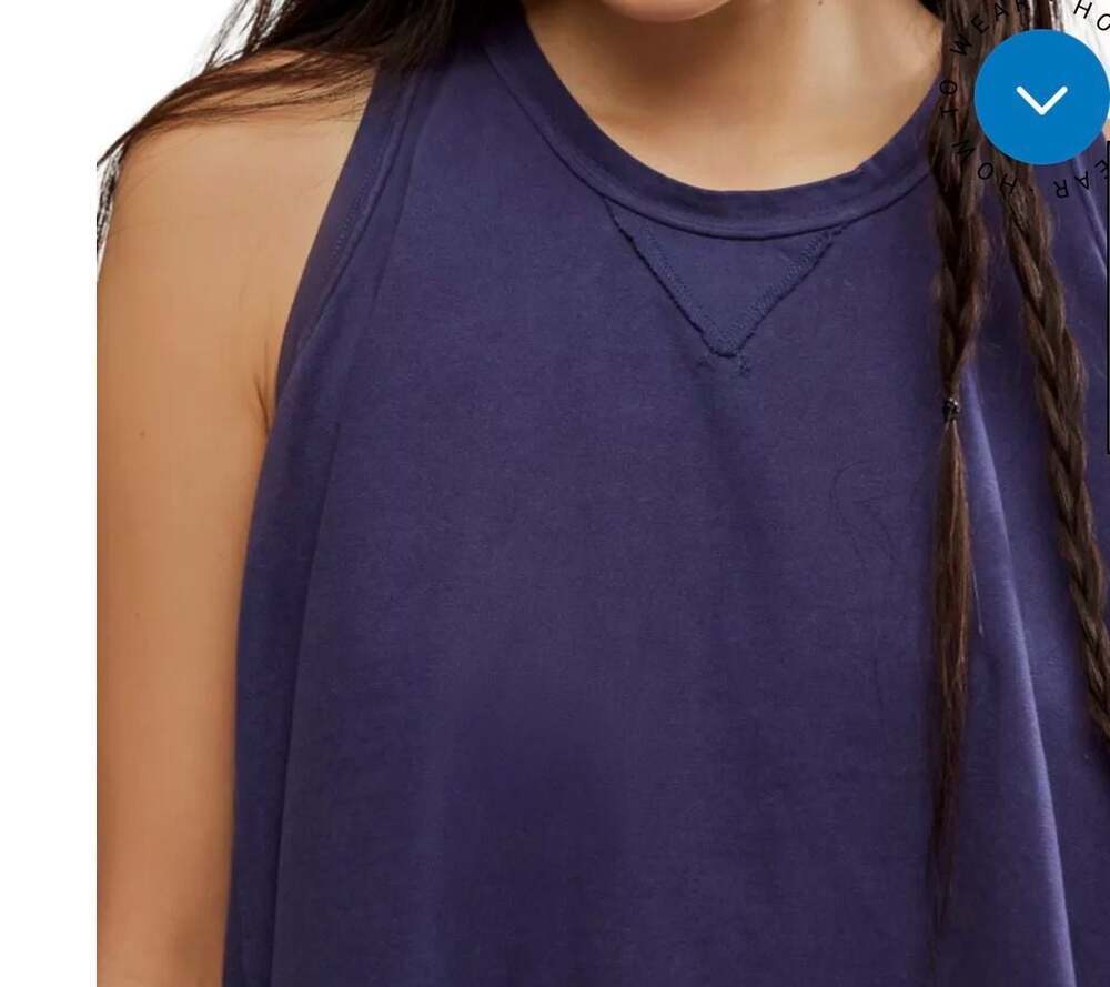 Free People Hialeah Tee in Deep Seas, Size XS